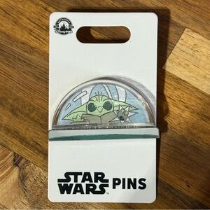 Disney Parks Star Wars The Mandalorian Grogu "Tap Tap" 3D Dome Open Edition pin